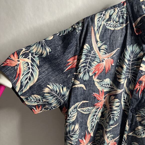 Molokai Surf Co. Men’s Hawaiian Shirt-Size XL-Bird of Paradise Print-Button down - Picture 3 of 6